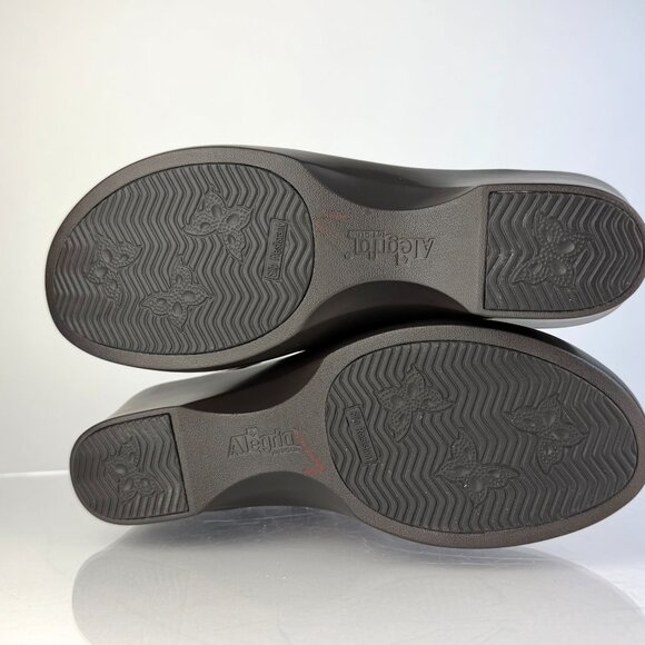 NWOT Alegria Eliza ELI-660 Chestnut Brown Leather Wedge Ankle Boots Size 38, 7.5 - Picture 8 of 11